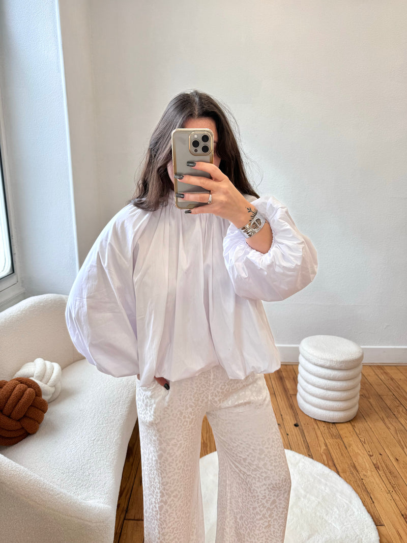 BLOUSE DOS NU NOEUD BLANCHE