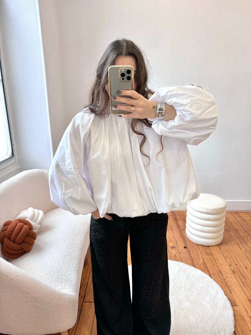 BLOUSE DOS NU NOEUD BLANCHE