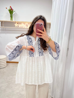 BLOUSE BOHÈME BLEU