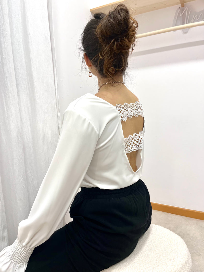 BLOUSE BLANCHE DOS NU