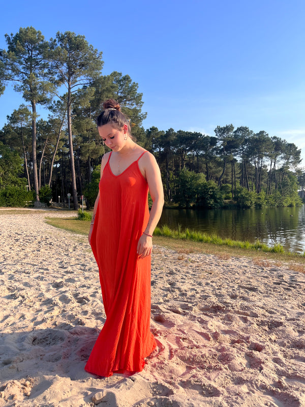 ROBE LONGUE ORANGE