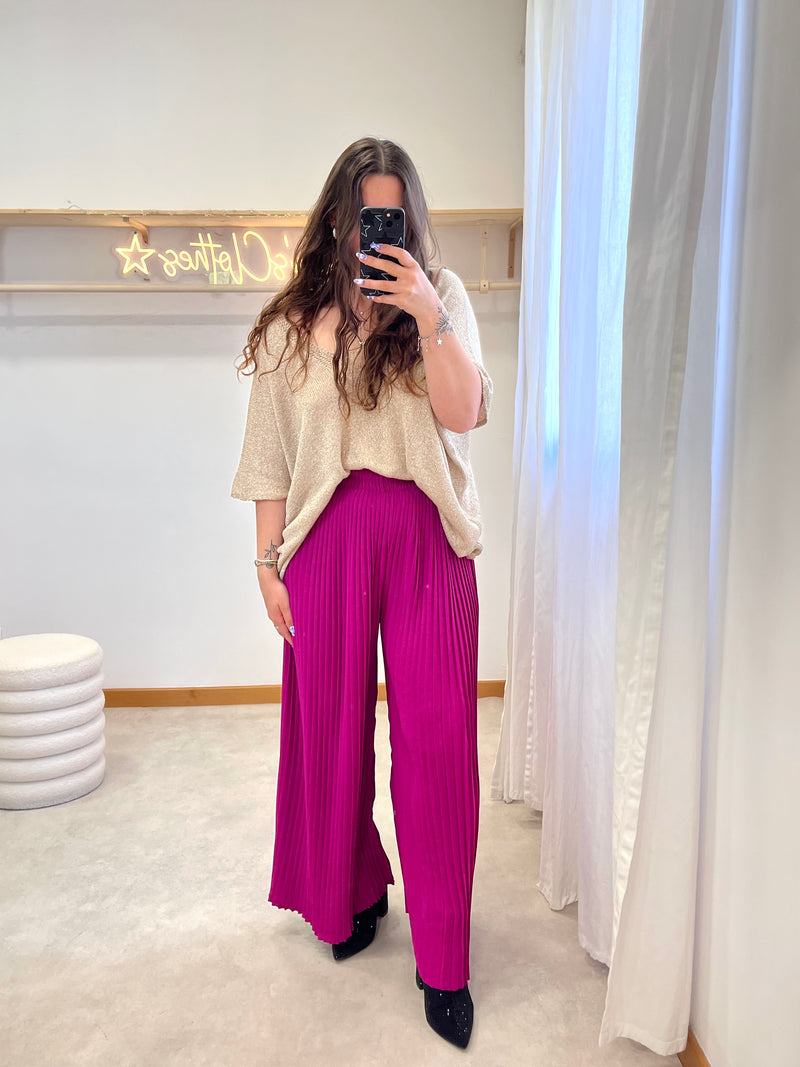 PANTALON AMPLE MAGENTA