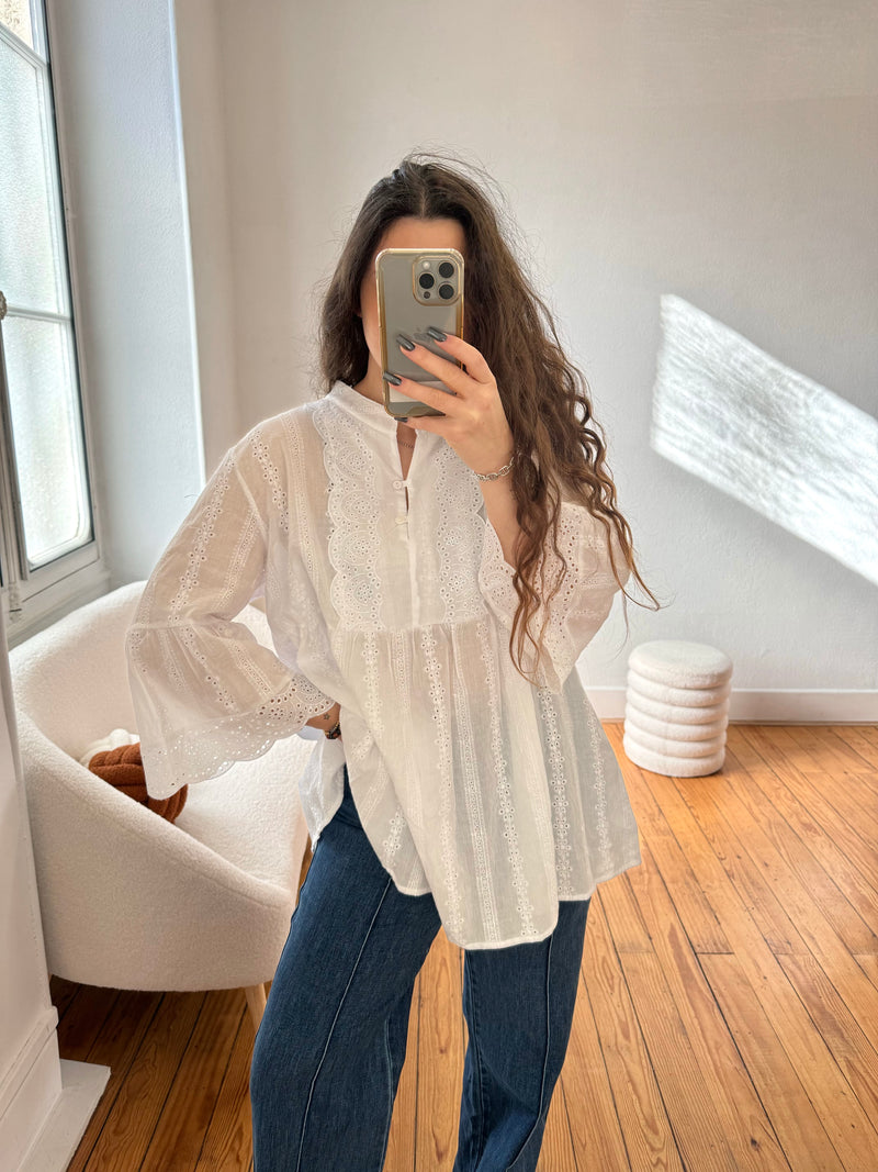 BLOUSE BOHÈME BLANCHE