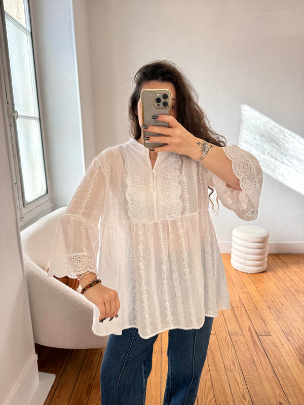 BLOUSE BOHÈME BLANCHE