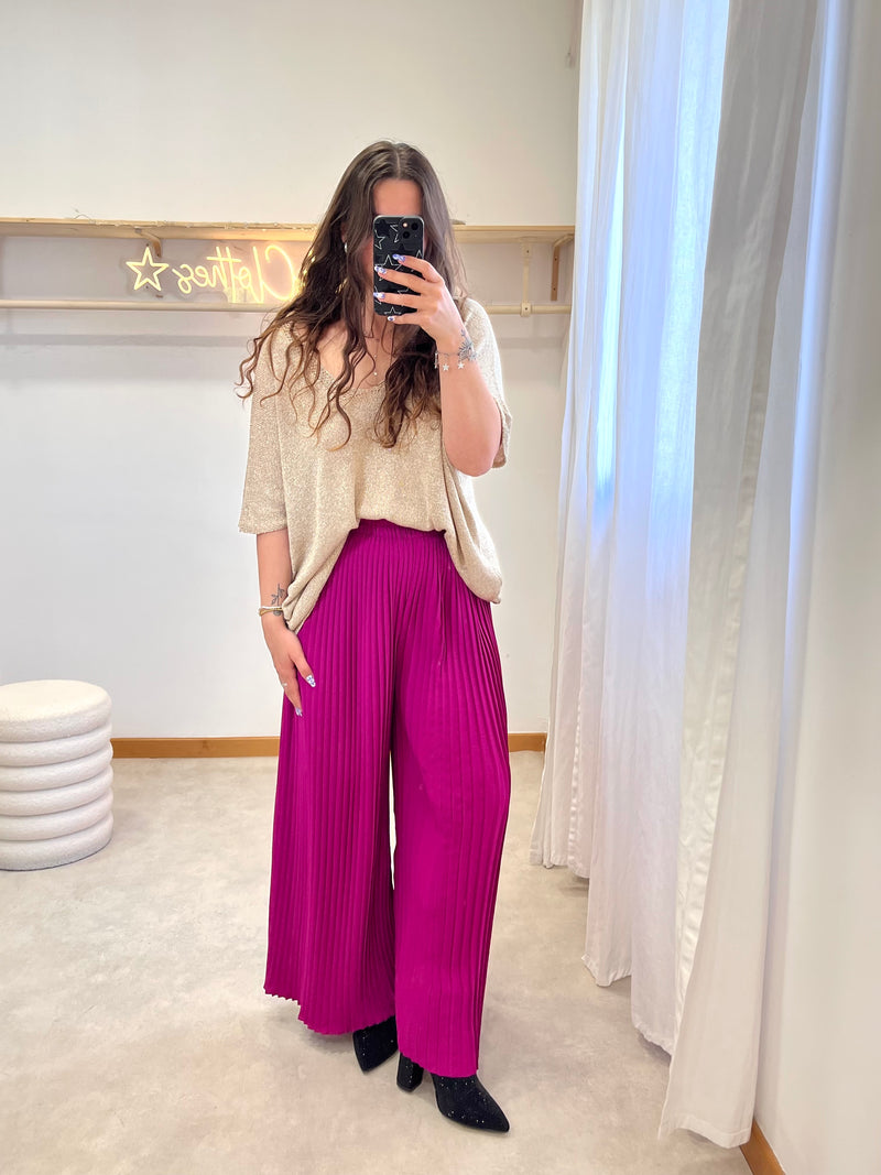 PANTALON AMPLE MAGENTA