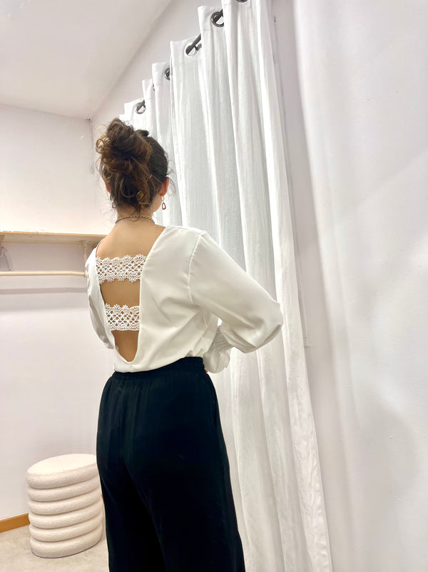 BLOUSE BLANCHE DOS NU