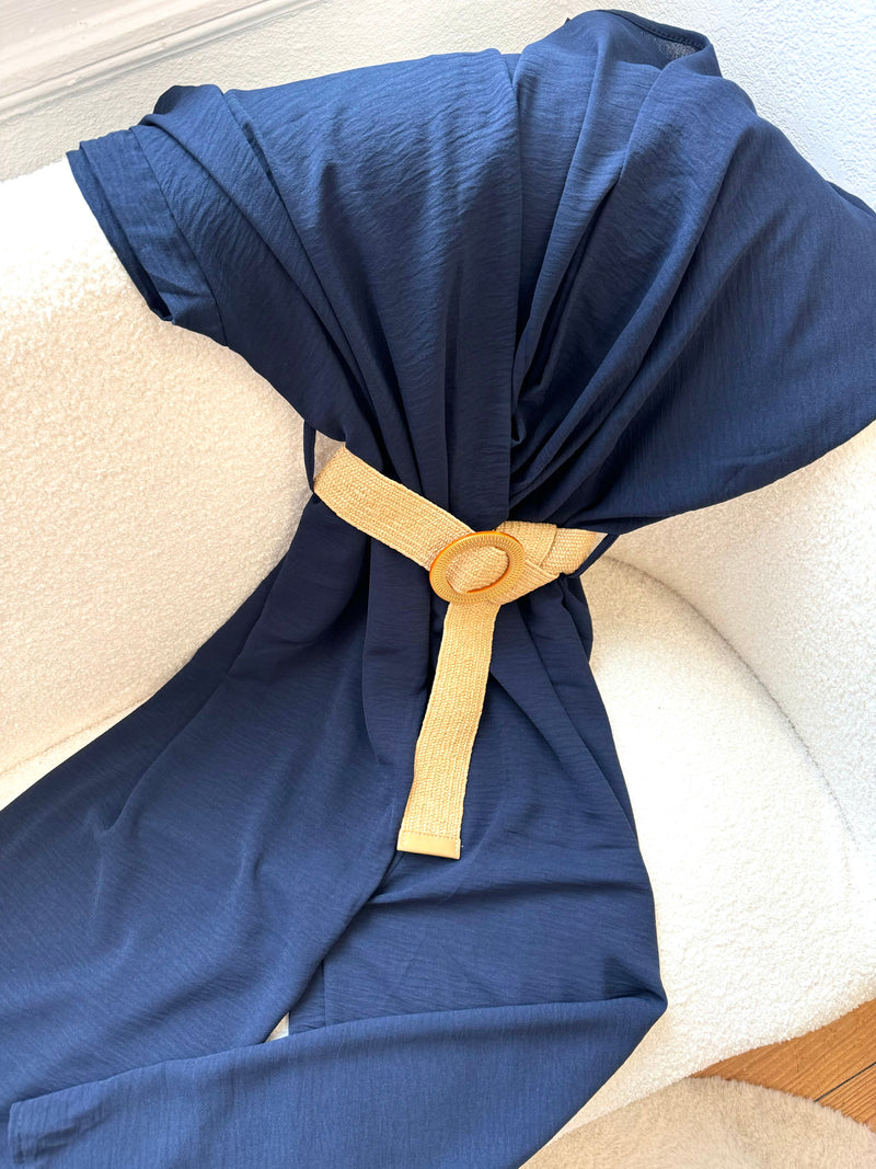 COMBINAISON BLEU MARINE AVEC LA CEINTURE