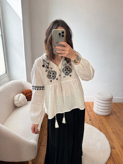 BLOUSE BOHÈME EN LIN