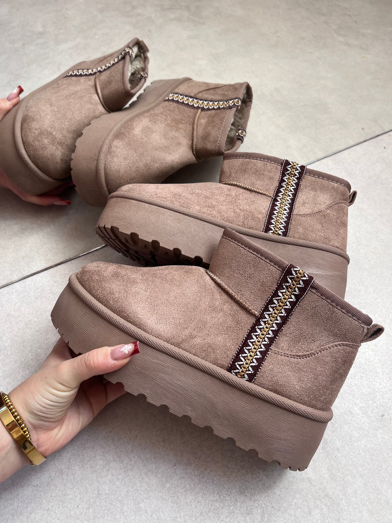 BOTTINES HAUTES TAUPE