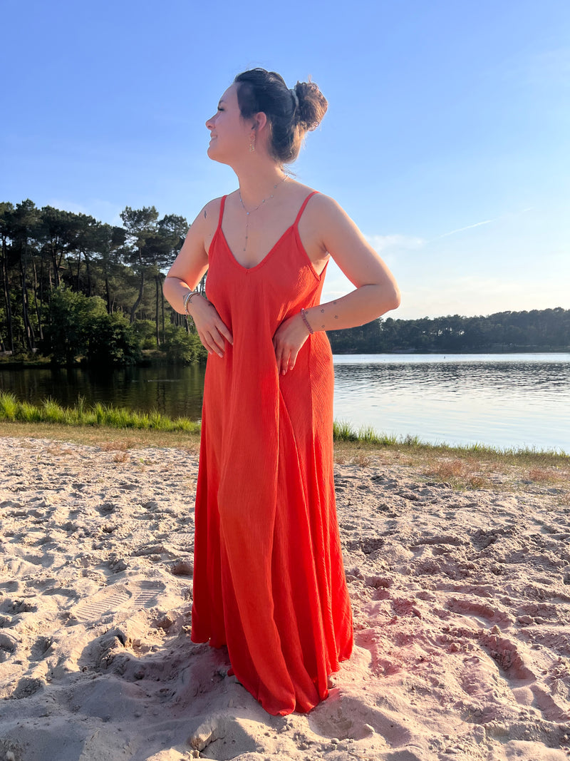 ROBE LONGUE ORANGE