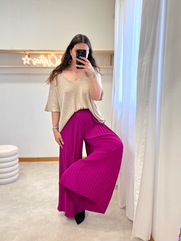 PANTALON AMPLE MAGENTA