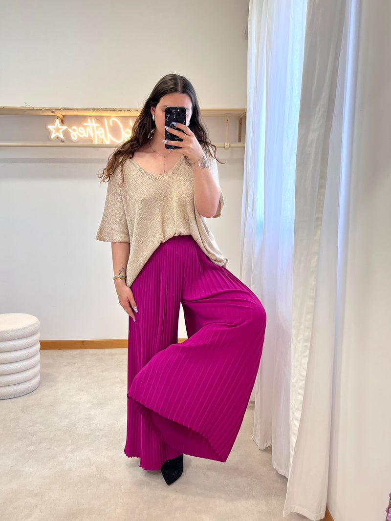 PANTALON AMPLE MAGENTA