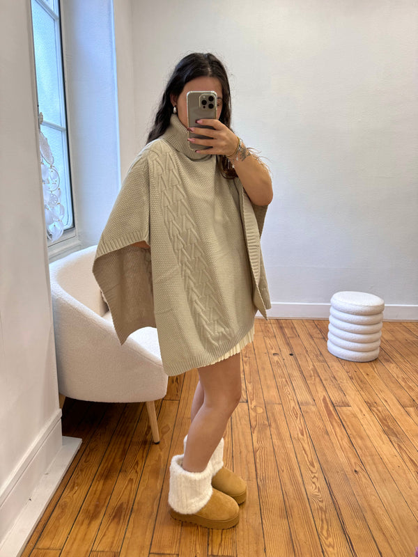 PONCHO BEIGE