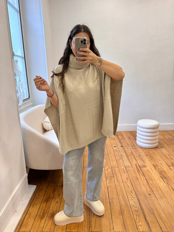 PONCHO BEIGE