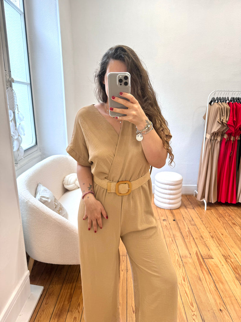 COMBINAISON CAMEL AVEC CEINTURE