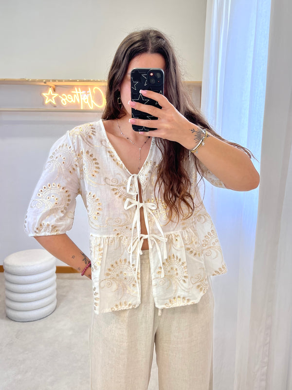 BLOUSE BOHÈME NOEUD