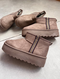 BOTTINES HAUTES TAUPE