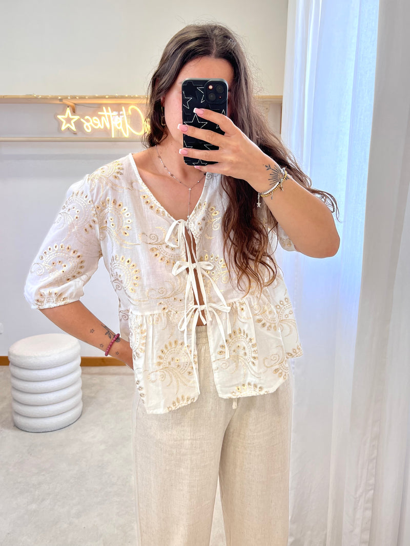 BLOUSE BOHÈME NOEUD