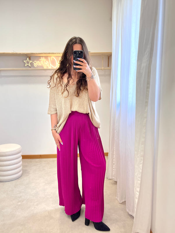 PANTALON AMPLE MAGENTA